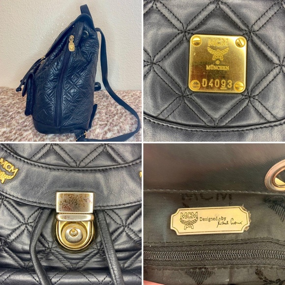 Authentic Preloved Leather MCM Vintage Black Backp - Picture 6 of 8